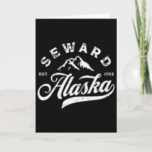 Cartão Férias em Família nas Montanhas Vintage Seward Ala
