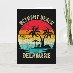 Cartão Férias em Família Vintage Retro Delaware Bethany B