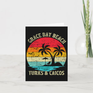 Cartão Férias em Família Vintage Turks e Caicos Grace Bay