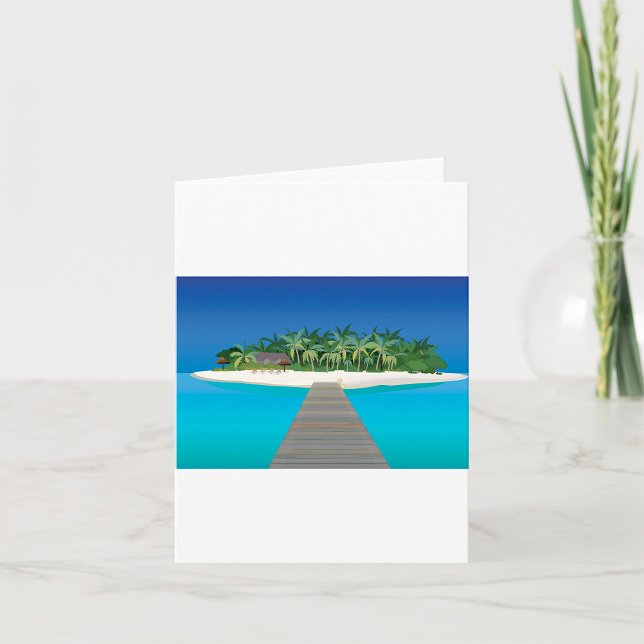 Cartão Férias em Ilha Tropical (Criador carregado)