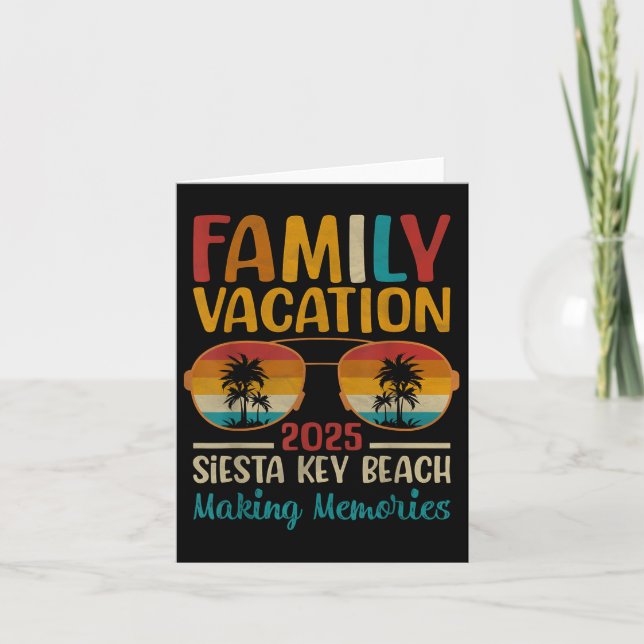 Cartão Férias Familiares de Combinação de Siesta Key Beac (Frente)