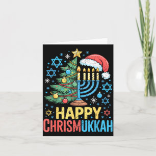 Cartão Férias Felizes Chrismukkah Natal E Hanukkah S