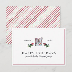 Cartão Férias Felizes   Natal Mínimo da Rústica Clássica