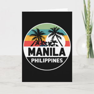 Cartão Férias Filipinas Filipino Vintage Lembrança Homem