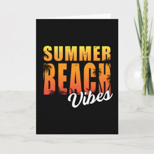 Cartão Férias no Mar de Verão Surf de Sol Praia Legal P