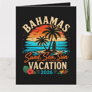 Cartão Férias Sol Areia Mar Bahamas 2026