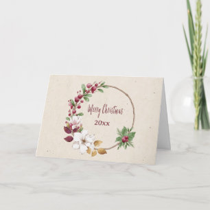 Cartão Ferida de Natal Personalizada e Feliz com Ano