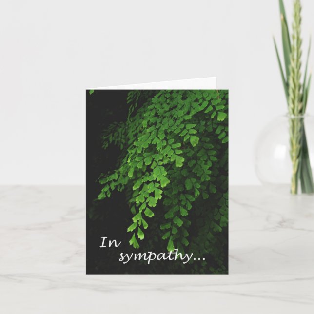 Cartão Fern Sympathy Note Card (Frente)