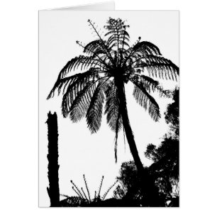 Cartão Fern Trees, Silhouette Silver Fern / Nova Zelândi