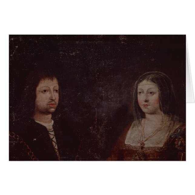 Cartão Fernando II de Aragão e Isabella I de Castela (Frente Horizontal)