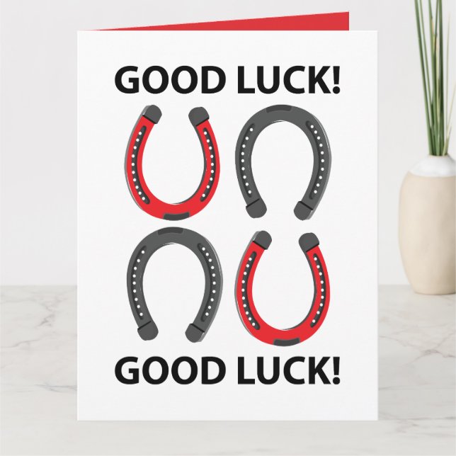 Cartão Ferradura Boa Sorte em Ferradura (Frente)