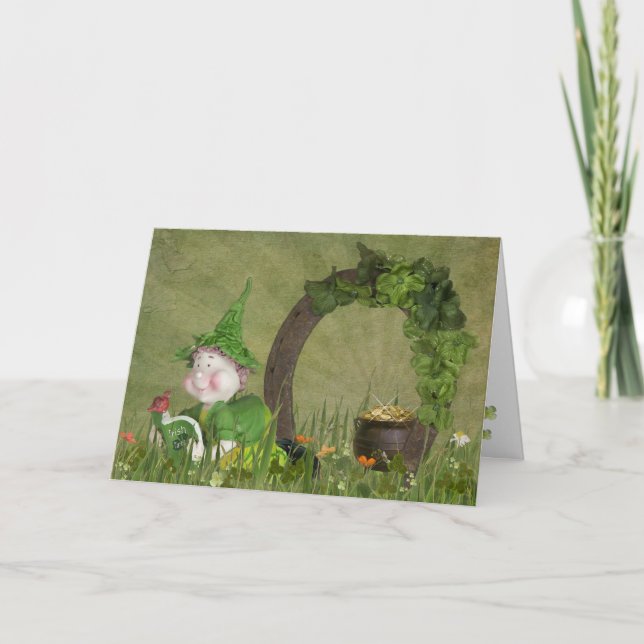 Cartão Ferradura irlandesa (Frente)