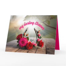 Ferradura Sortuda Personalizada e Rosas