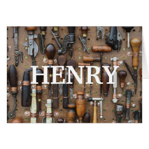 Cartão Ferramentas antigas - Feliz aniversário, sua velha