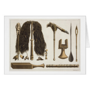 Cartão Ferramentas de Tahitian e instrumentos