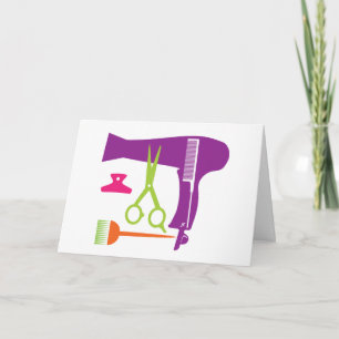 Cartão Ferramentas dos penteados