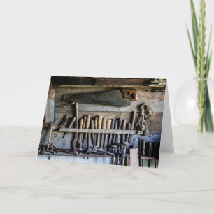 Cartão Ferramentas Rustic