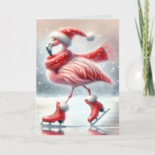 Cartão FesNatal Flamingo Ice Skate