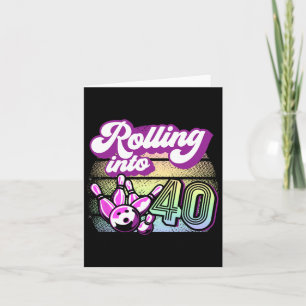 Cartão Festa boliche A Passar Para 40 Boliches Aniversári
