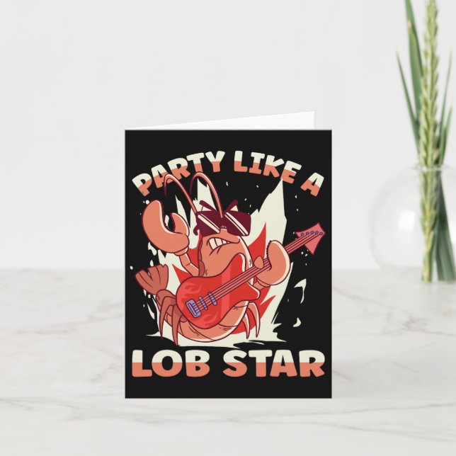 Cartão Festa Como Uma Lob Star Lobster (Frente)