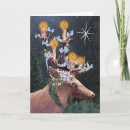 Cartão Festa da Candelária Imbolc Wicca Luz de Velas Estr