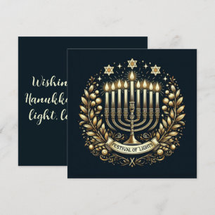 Cartão Festa das Luzes de Hanukkah