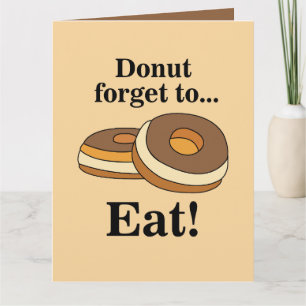 Cartão Festa de Aniversário com Donut de Açúcar