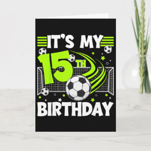 Cartão Festa de Aniversário de 15 anos de Futebol