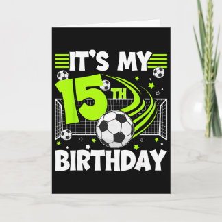 Cartão Festa de Aniversário de 15 anos de Futebol