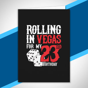 Cartão Festa de Aniversário de 23 anos em Las Vegas - Rol