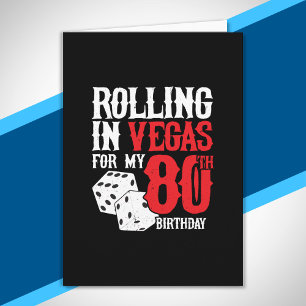 Cartão Festa de aniversário de 80 de Las Vegas - Rolando