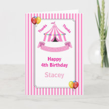 Festa de aniversário de circo rosa