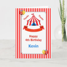 Festa de aniversário de circo vermelho