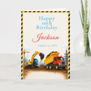 Cartão Festa de Aniversário de Construção