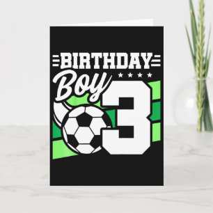 Cartão Festa de Aniversário de Futebol Infantil - Menino