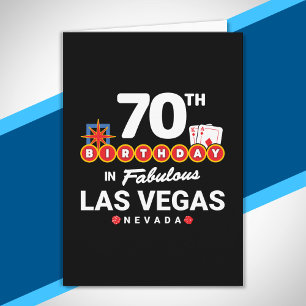 Cartão Festa de aniversário De Las Vegas - 70 no Anivers