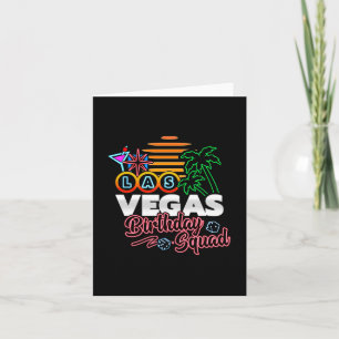 Cartão Festa de aniversário de Las Vegas - Esquadrão de A
