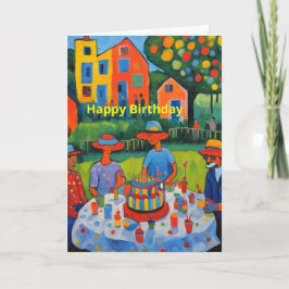 Cartão Festa de Aniversário em Família