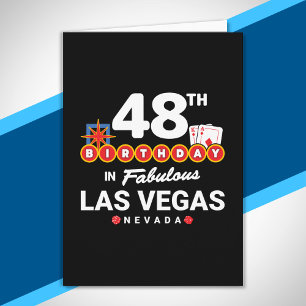 Cartão Festa de Aniversário em Las Vegas - 48º Aniversári