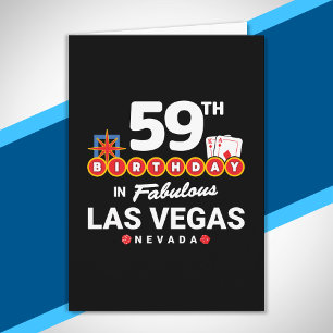 Cartão Festa de Aniversário em Las Vegas - 59º Aniversári
