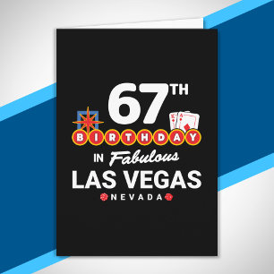 Cartão Festa de Aniversário em Las Vegas - 67º Aniversári