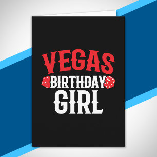Cartão Festa de Aniversário em Las Vegas Viagem de Garota