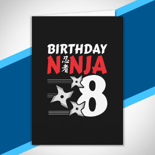 Cartão Festa de aniversário Ninja - Aniversário Ninja 8