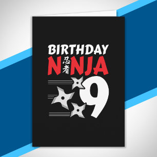 Cartão Festa de Aniversário Ninja - Ninja de Aniversário