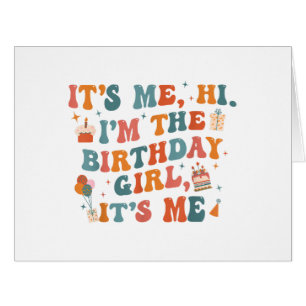 Cartão Festa de aniversário Única É Eu Olá, Sou A Gi De A