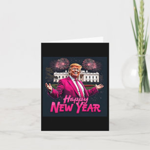 Cartão Festa de Ano Novo de Trump Engraçada 2025 Trump An