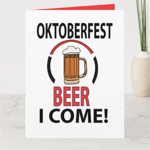 Cartão Festa de Cerveja Oktoberfest Engraçado