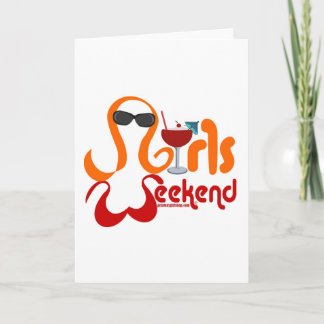 Cartão Festa de Fim de Semana de Meninas