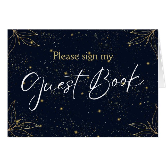 Cartão Festa de formatura Dourada do Marinho Elegante (Frente horizontal)