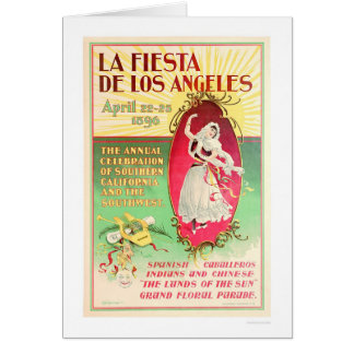 Cartão Festa de Los Angeles 1896 do La